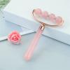 BAWHO 4 Beads Rose Quartz Ball Massage Stick Face Massager Lifting Slimming Remove Wrinkles Skin Detox Beauty Relax Tool 1Pcs (Color : 1pcs mini only) view 2