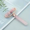 BAWHO 4 Beads Rose Quartz Ball Massage Stick Face Massager Lifting Slimming Remove Wrinkles Skin Detox Beauty Relax Tool 1Pcs (Color : 1pcs mini only) view 3