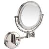 5X Magnifying Wall Mount Led Lighted Makeup Mirror Touch Screen Shaving Mirror Double-Sided Round Bathroom Vanity Mirror Swivel Extendable Cosmetic Mirror Concealed Install Makeup And Shavi ( C ( Colo view 1