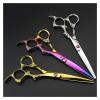 Hair Cutting Shears 6 inch Barber Scissors, Set Barber Scissors, Thinning Barber Scissors, Barber Scissors, Hairdressing Scissors for Men Women/Salon/Home/Stylist Purple thinning) view 2