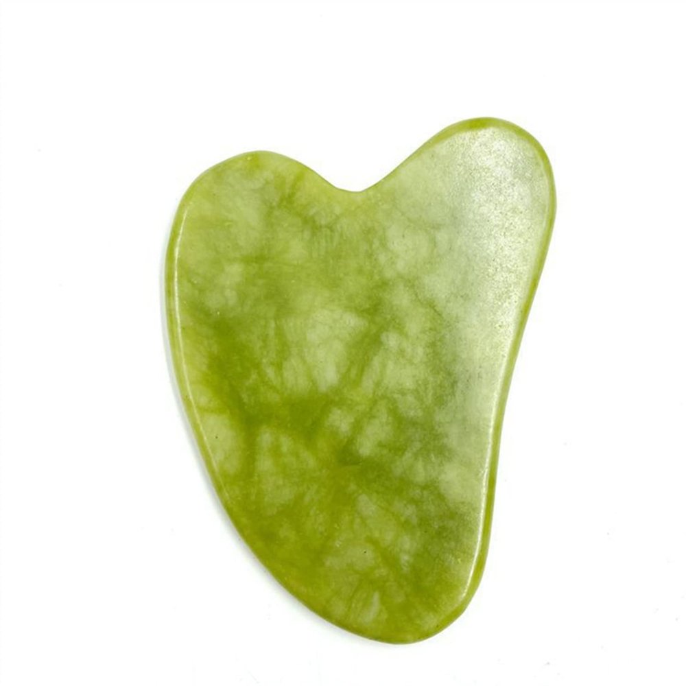 MOBYAT Jade Stone Gua Sha Scraper Massage Board Face Massager Natural Gouache Healing Stone for Skin Lifting Detox Beauty Care 1Pcs (Color : Heart Shaped)