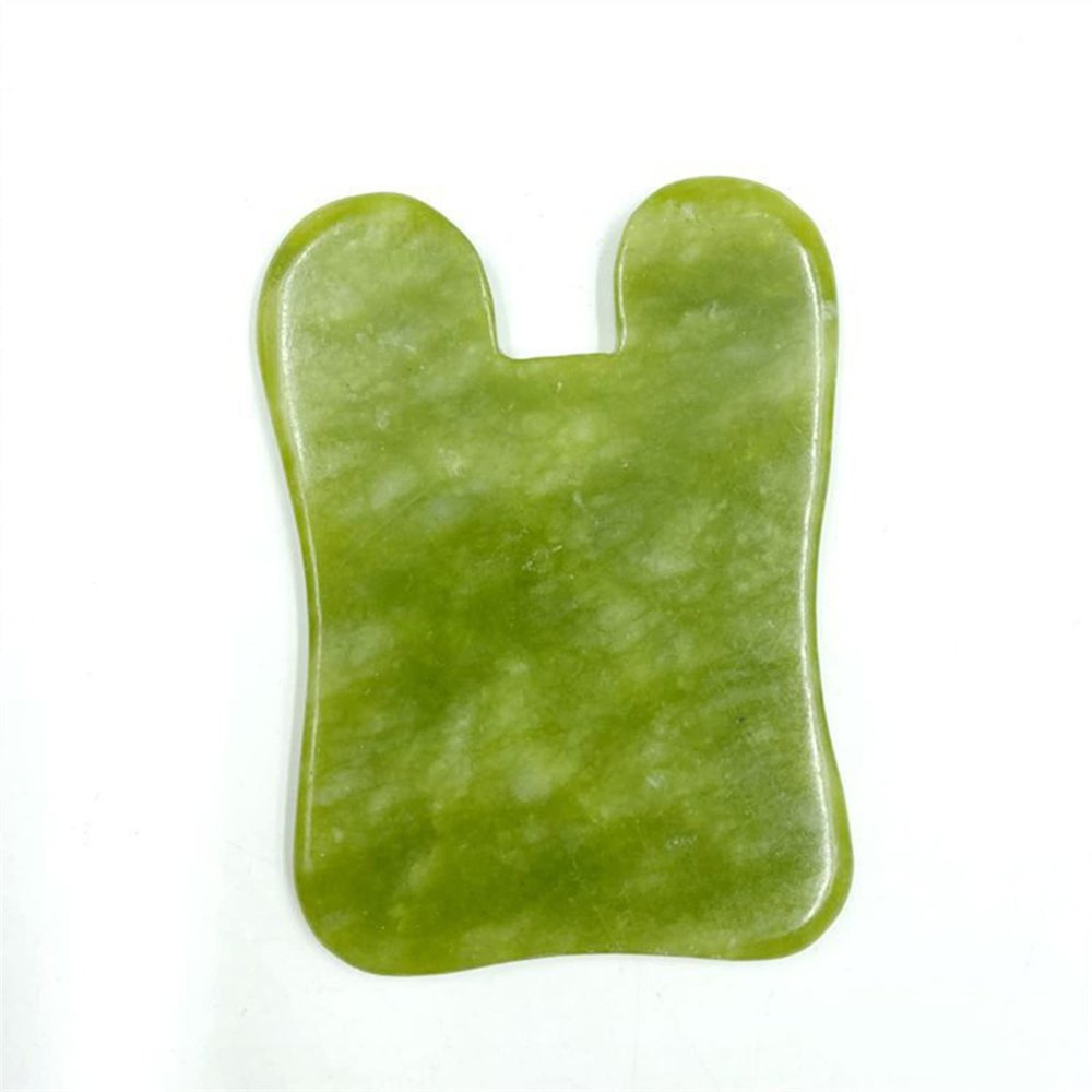 BAWHO Jade Stone Gua Sha Scraper Massage Board Face Massager Natural Gouache Healing Stone for Skin Lifting Detox Beauty Care 1Pcs (Color : U Shape)