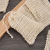 ALOEU 50Pcs Shower Bath Sisal Soap Bag Natural Sisal Soap Bag Exfoliating Soap Saver Pouch Holder view 2
