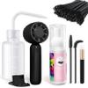 Buqikma Lash Shampoo Kit - Eyelash Extension Cleanser for Extensions 60ML with Rechargeable Handheld Lash Fan Dryer Mascara Brush Rinse Bottle Makeup Cleansing Foam for Lash Care view 1