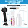 Buqikma Lash Shampoo Kit - Eyelash Extension Cleanser for Extensions 60ML with Rechargeable Handheld Lash Fan Dryer Mascara Brush Rinse Bottle Makeup Cleansing Foam for Lash Care view 4