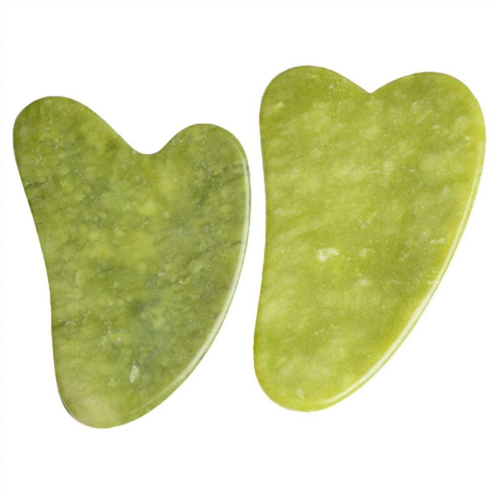 BAWHO Natural Jade Stone Gouache Scraper Gua Sha Massage Tools for Body Meridian Scrapping Face Lifting Slimming Skin Detox Beauty 1Pcs (Color : U)
