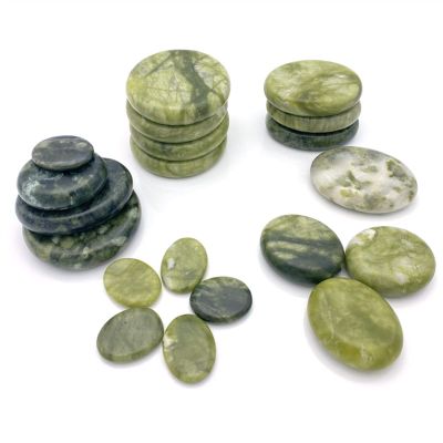 BAWHO Natural Beauty Salon Essential Oil Massage Stone Green Jade Guasha Beauty Tool 1Pcs (Color : 3cm)