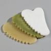 BAWHO Sawtooth Gua Sha Massage Tools Jade Stone Gouache Scraper for Body Meridian Scraping Face Lifting Slimming Skin Detox Beauty 1Pcs (Color : Dark Green) view 4