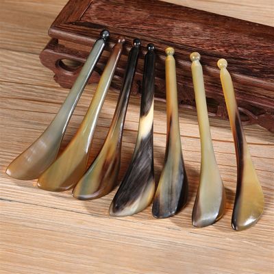 BAWHO Natural Ox Horn Scraping Plate Gua Sha Board Face Lift Spa Massage Tool Wrinkle Remover Traditional Acupuncture Scraper 1Pcs