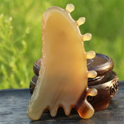 BAWHO Gua Sha Scraper Natural White Horn Scraping Massage Board for Face Eye Lifting Wrinkle Remover Acupuncture Spa Beauty Care Tool 1Pcs