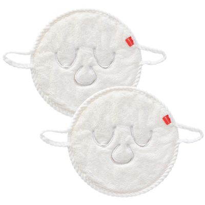 2pcs Reusable Face Towel Mask Anti Aging Facial Steamer Coral Fleece Moisturizing Masks Cold Hot Skin Care Spa Towels for Women Girls Gift White