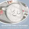 2pcs Reusable Face Towel Mask Anti Aging Facial Steamer Coral Fleece Moisturizing Masks Cold Hot Skin Care Spa Towels for Women Girls Gift White view 3