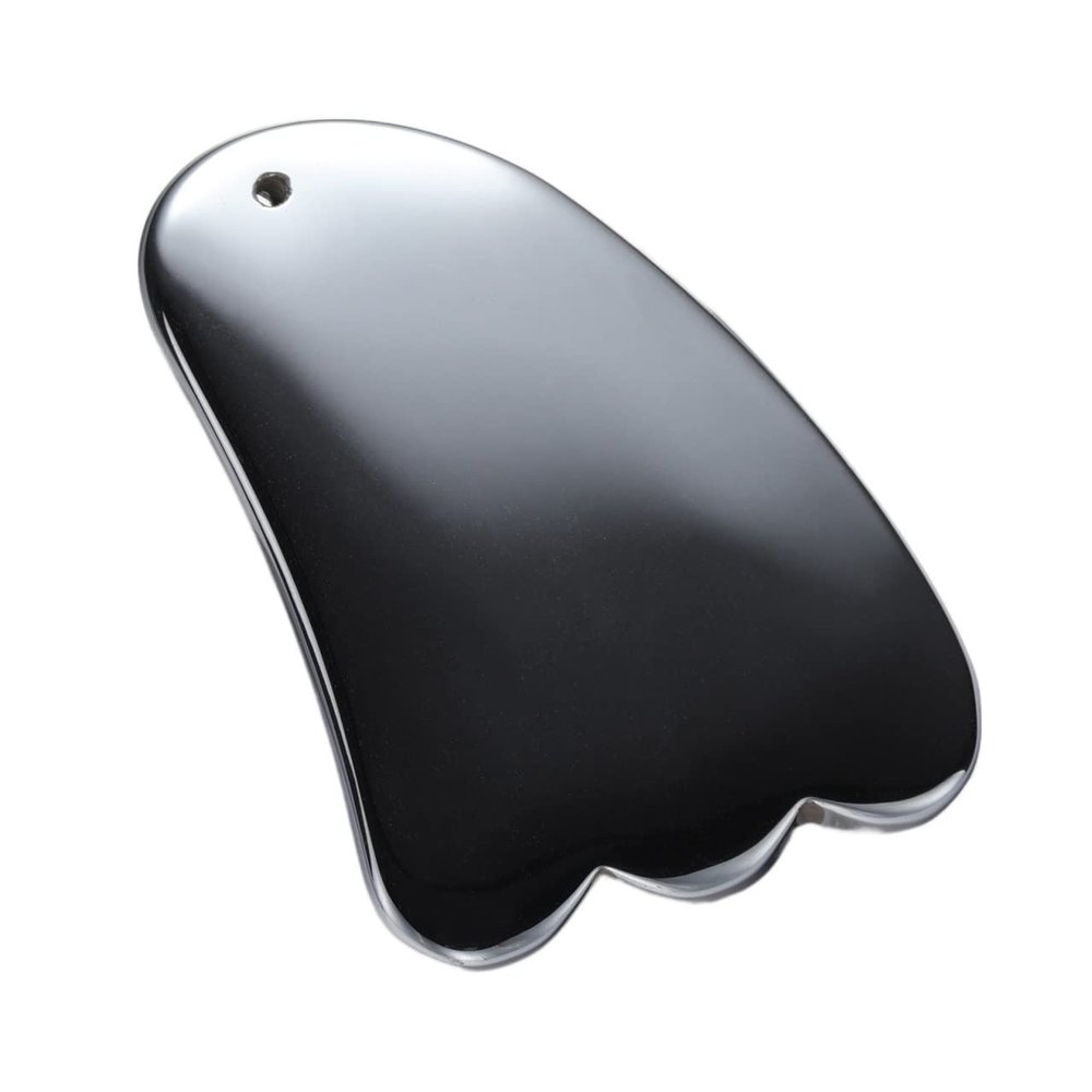 BAWHO Terahertz Gua Sha Massage Tool Natural Guasha Stone Face Massager Gouache Scraper for Neck Body Scraping Spa Beauty Care 1Pcs (Color : 5)