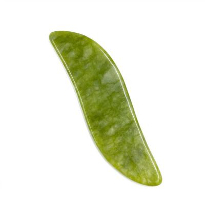 MOBYAT Jade Stone Gua Sha Scraper Massage Board Face Massager Natural Gouache Healing Stone for Skin Lifting Detox Beauty Care 1Pcs (Color : Leaf-Shaped)