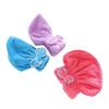 DOITOOL 3pcs Ultra Absorbent Dry Hair Hat for Women Quick Drying Bowknot Shower Wrap Caps Random Colors for Long Hair Reduces Blow Drying view 1