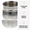 FOMIYES 2pcs Shaving Mugs Men Shaving Foam Bowl Stainless Steel Bowl Handle Design for Wet Shave view 4