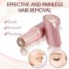 Facial Hair Removal for Women - Electric Razor Device, Small Dermaplaning Remover Tools Epilator Trimmer (Rose Gold) view 3