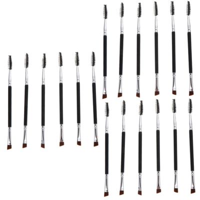 Beavorty 18pcs Dual-ended Eyebrow and Eyelash Brush for Easy Styling and Grooming Portable Makeup Tool for Natural Looking Brows and Lashes for Eye Makeup Enthusiasts