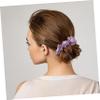 Angoily 4pcs Flower Bun Maker for Hair Lazy Curler Tools Floral Hair Ties for Daily Use Parties and Special Occasions Yellow Gray view 2
