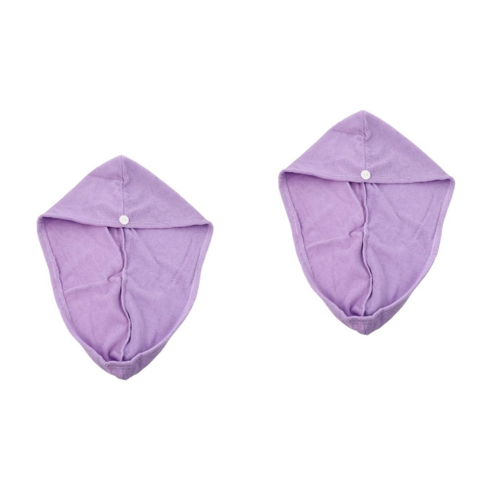 DOITOOL 2pcs Quick-Drying Microfiber Hair Turban Absorbent Bath Wrap for Hair Lightweight Bathing Towel Unique Buckle Design Thicker Material for Fast Drying Fits