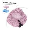 Angoily 2pcs Shower Caps for Women and Girls Double Layer Hair Reusable Bath Hats Cherry and Bow Styles for Spa and Makeup view 4
