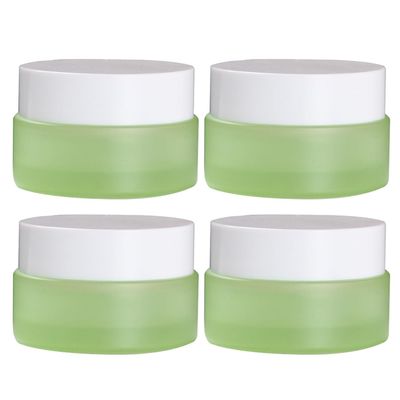 DOITOOL 4pcs Refillable Ointments Jar Wide-mouth Cream Containers for Travel Leak Airtight Sample Jars for Skin Care Makeup and Daily Use
