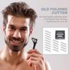 Housoutil 400 Pcs Razor Blade Shaver for Men Body Hair Single Face Razor for Men Barbershop Face Razor Shave Catcher for Men Single Sided Surface Coating: Chrome and Noodle Cutter Man view 2