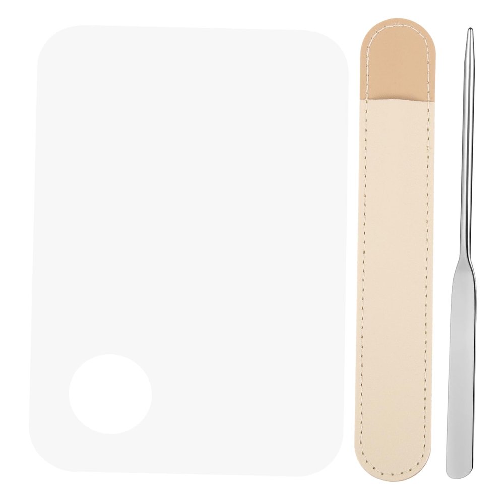 2 Sets Liquid Foundation Palette Makeup Mixer Tool Cosmetic Spatula Mixer Foundation Spatula Beauty Spatula Cosmetic Metal Spatula Korean Makeup Spatula Makeup Tools Cosmetics Tool