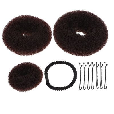 DOITOOL 2pcs Hair Bun Maker Donut Bun Ring Styler Pins for Hair Easy Pins Clip for Wedding Prom Party