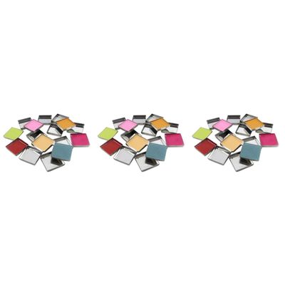 Angoily 3sets Diy Makeup Pans 26mm Metal Empty Pans for Eyeshadow Blush Pressed Magnetic Fit 56pcs*3