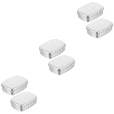 Angoily 6pcs Aluminum Box Makeup Container Airtight Travel Storage Box for Homemade Soap Cosmetics Lotion