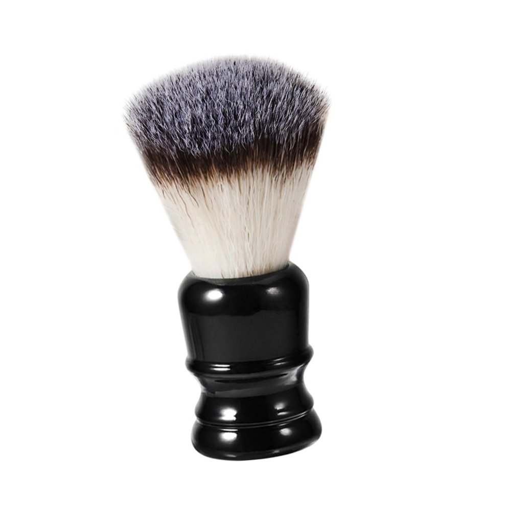 Beavorty 2pcs Portable Beard Brush Resin Handle and Soft Nylon Bristles Essential Grooming Tool for Men for Beard Styling and Cleaning Compact and Travel-friendly