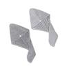 Angoily 2pcs Grey Hair Dry Cap Absorbent Hair Wraps Quick Drying Towel for Hair Family Friends view 1