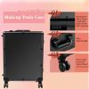 Travel Makeup Bag Organizer Trolley, Professional Rolling Makeup Case Makeup Artist Cosmetic Train Case Travel Case Large Makeup Train Case Cosmetic Case Organizer Artist Storage Bag (Size : C) view 2