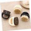 balacoo 4pcs Ergonomic Handle Beard Brush Men's Styling Tool Boar Bristles for Beard Grooming and Mustache Care view 2