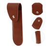 balacoo 3pcs Snap Button Closure Pu Leather Barber Case Compact Protective Cover for Manual Shavers for Travel and Daily Storage Fits Systems Prevents Bluntness and Scratches view 2