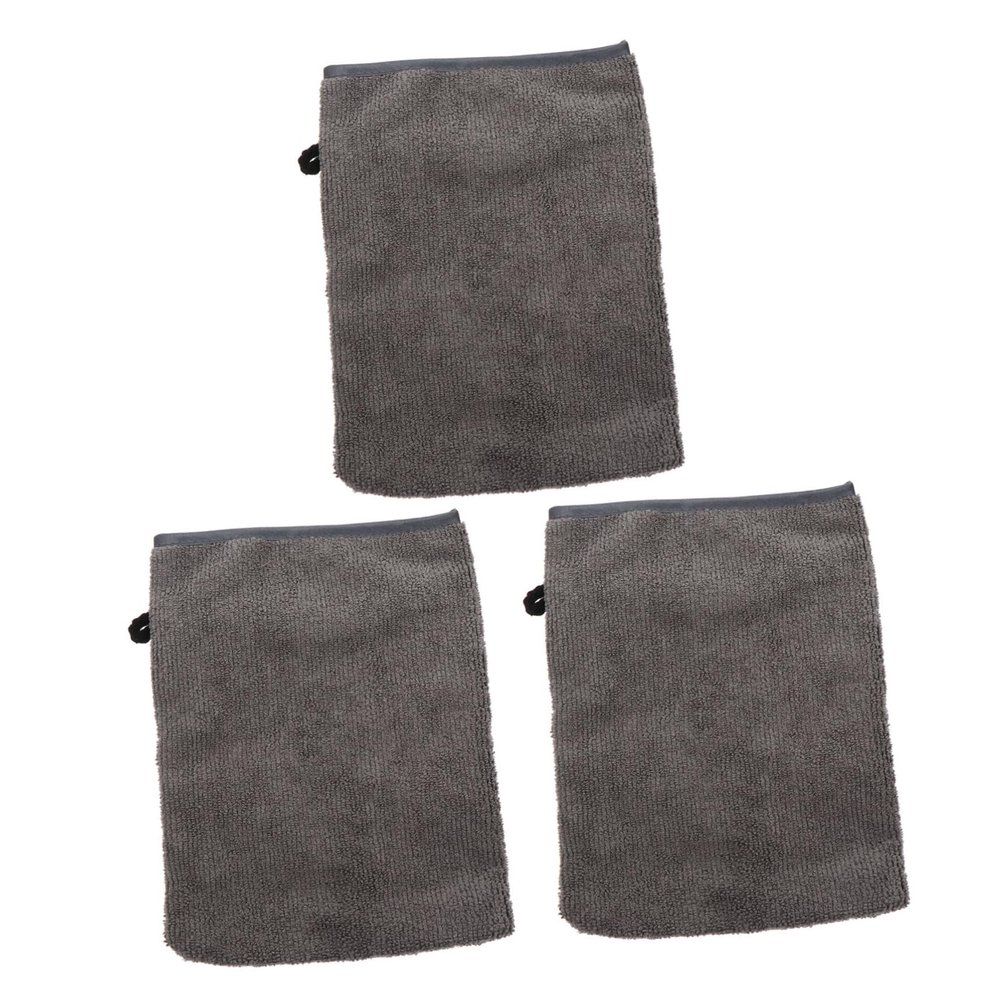 Balacoo 30 Pcs Fiber Makeup Remover Gloves Rustic Wall Mirror Bathroom Spa Gloves Makeup Removal Gloves Exfoliating Mitt Ladies Exfoliating Glove Polyester Edging Miss Cleansing Face Wash, Black