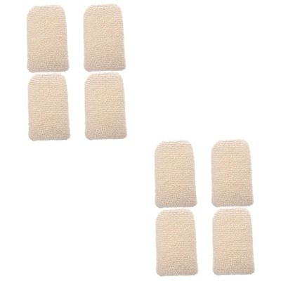 Balacoo 8 Pcs Children's Bath Sponge Childrens Bath Sponge Kitchen Sponge Braid Hair Clips Dish Sponge Body Loofah Shower Scrubber Bath Shower Puff Shower Brush Gloves Clean Sponge Mat, Beige