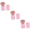 Balacoo 3pcs Travel Powder Face Brush Portable Brush Multifunctional Cosmetic Brush Foundation Brush Retractable Black Puff Face Highlighter Hair Neck Duster Highlighters Strawberry Blush, 8.3x3.3cm view 1
