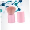 Balacoo 3pcs Travel Powder Face Brush Portable Brush Multifunctional Cosmetic Brush Foundation Brush Retractable Black Puff Face Highlighter Hair Neck Duster Highlighters Strawberry Blush, 8.3x3.3cm view 2