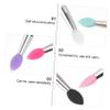balacoo 18pcs Silicone Eyeshadow Brush Professional Mixed Color Makeup Tool for Eye Shadow Application Soft Easy to Clean Lightweight Portable for Makeup view 2