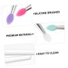 balacoo 18pcs Silicone Eyeshadow Brush Professional Mixed Color Makeup Tool for Eye Shadow Application Soft Easy to Clean Lightweight Portable for Makeup view 3