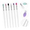 balacoo 18pcs Silicone Eyeshadow Brush Professional Mixed Color Makeup Tool for Eye Shadow Application Soft Easy to Clean Lightweight Portable for Makeup view 4