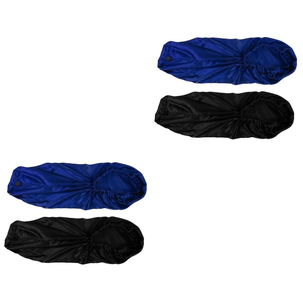 balacoo 4pcs Satin Sleeping Hats for Women and Comfortable Hair Care Bonnets for Night Sleep Face Washing and Makeup Use