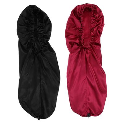 Balacoo 4 Pcs Hair Bonnet Sleep Hat Beverages Drinks Silk Sleeping Hat Silk for Hair Bathing Hats Hair Care Bonnets To Sleep Hair Cap Sleep Cap Shower Cap Woman Satin, 63x23.5cm, As Shown 1