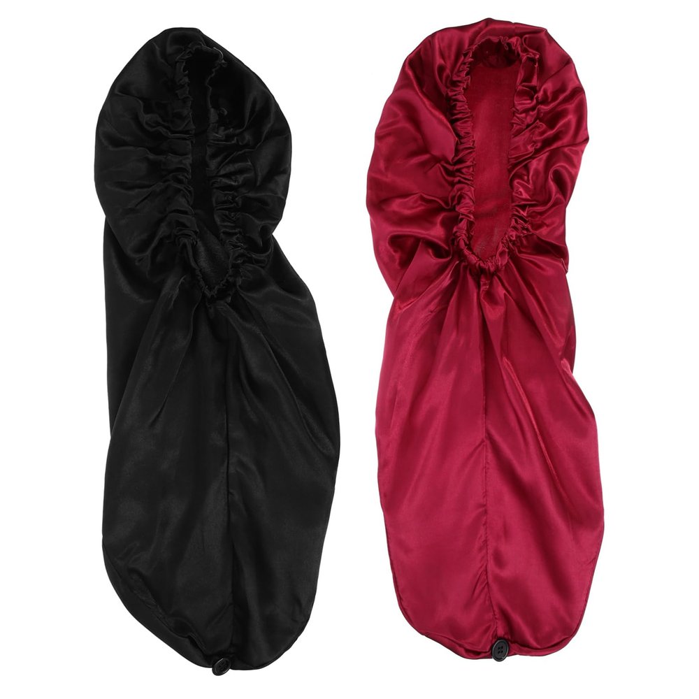 Balacoo 4 Pcs Hair Bonnet Sleep Hat Beverages Drinks Silk Sleeping Hat Silk for Hair Bathing Hats Hair Care Bonnets To Sleep Hair Cap Sleep Cap Shower Cap Woman Satin, 63x23.5cm, As Shown 1
