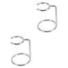 balacoo 2pcs Men Stainless Steel Shaving Brush Stand Holder Broken-resistant Brush Organizer Elegant Shave Tool for Home Barber Salon Use Allows Natural Drying view 1