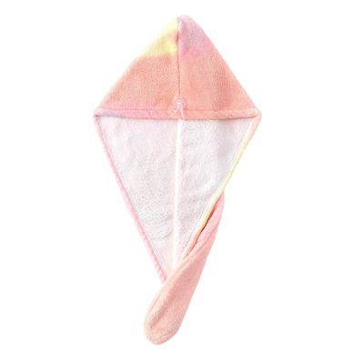 Angoily 1Pc Fleece Dry Hair Cap Fast Drying Bath Cap for Women Super Absorbent Hair Drying Hat Long Hair Wrap for Shower Face Washing Travel