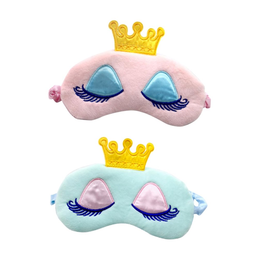 NOLITOY 2pcs Cartoon Eye Mask Ice Bag Cotton Sleeping Eye Covers for Home Travel Comfortable Light Blocking Design Sleep Accessory