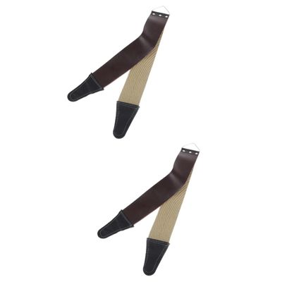 Didiseaon 2pcs Leather Sharpening Canvas Double Thick for Razors Durable Lightweight Strop for Easy Maintenance Practical Design Ring